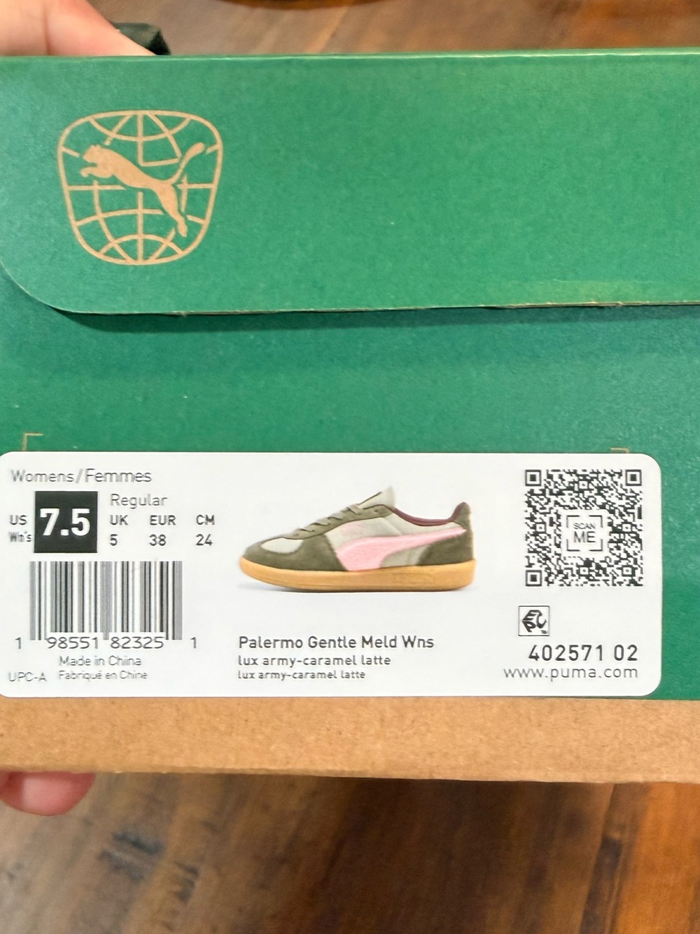 Puma Olive Green and Tan Gum-Soled Sneakers - Picture 6 of 6